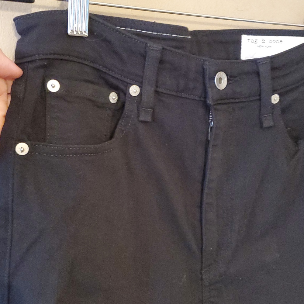 Rag & Bone Casey High-Rise Flared Ankle Jeans In Black Size 29 NWT'S - Picture 5 of 11